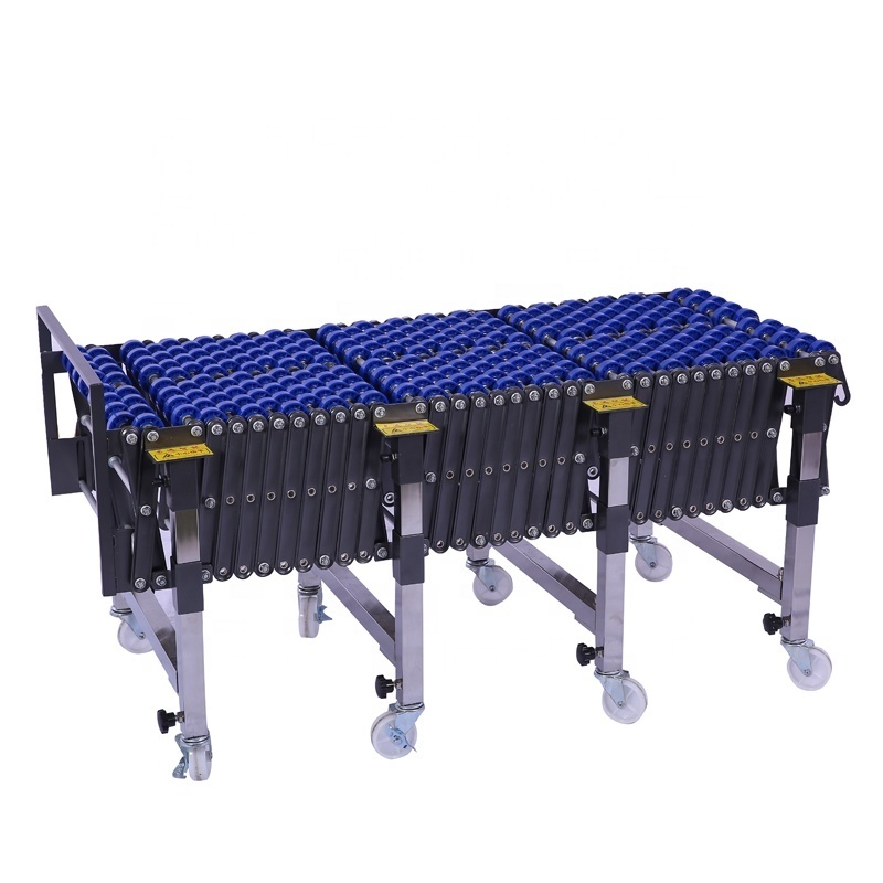 SJB Automatic Unloading Artifact Expandable Mobile Roller Conveyor Manufacture Supply  for Truck loading