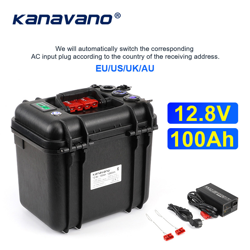 deep cycle marine battery 12v rechargeable lipo akku portable waterproof lithium battery 100ah 12v for sea fishing