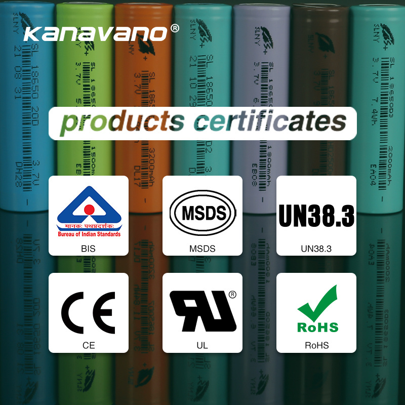 Kanavano  rechargeable 18650 li ion battery 3.7v 5C discharge 18650 1800mah lithium ion battery for balance scooter