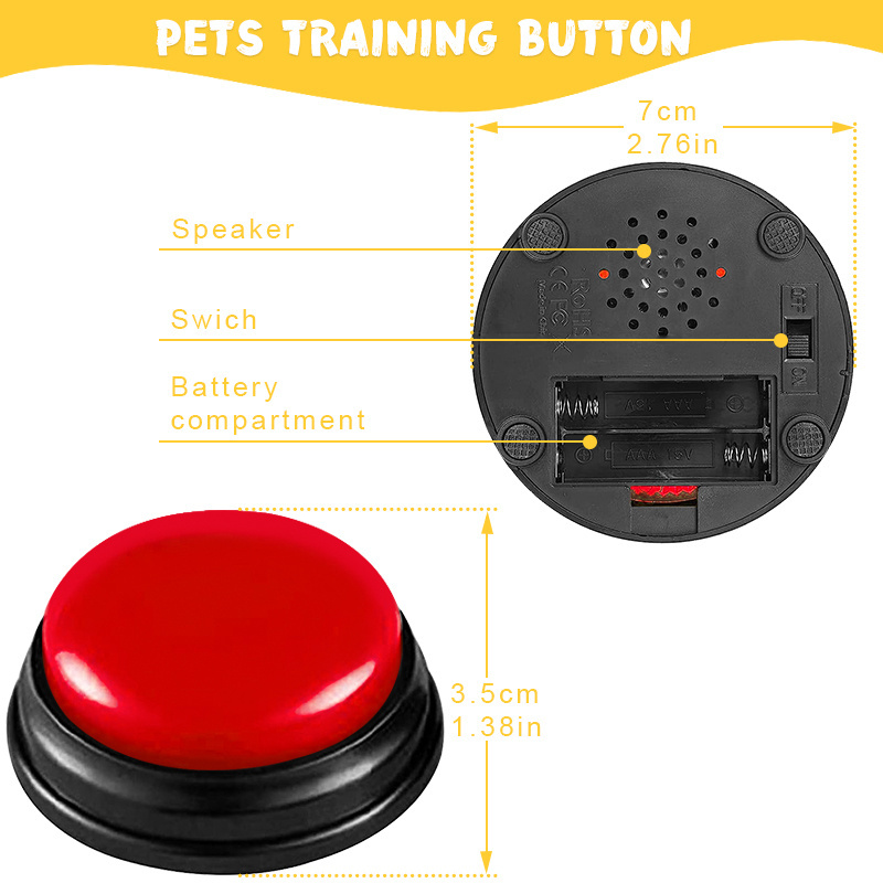 Top Seller Recordable Talking Button Sound Button Dog Speech Buttons Toys For Pets Manufacturer Wholesale