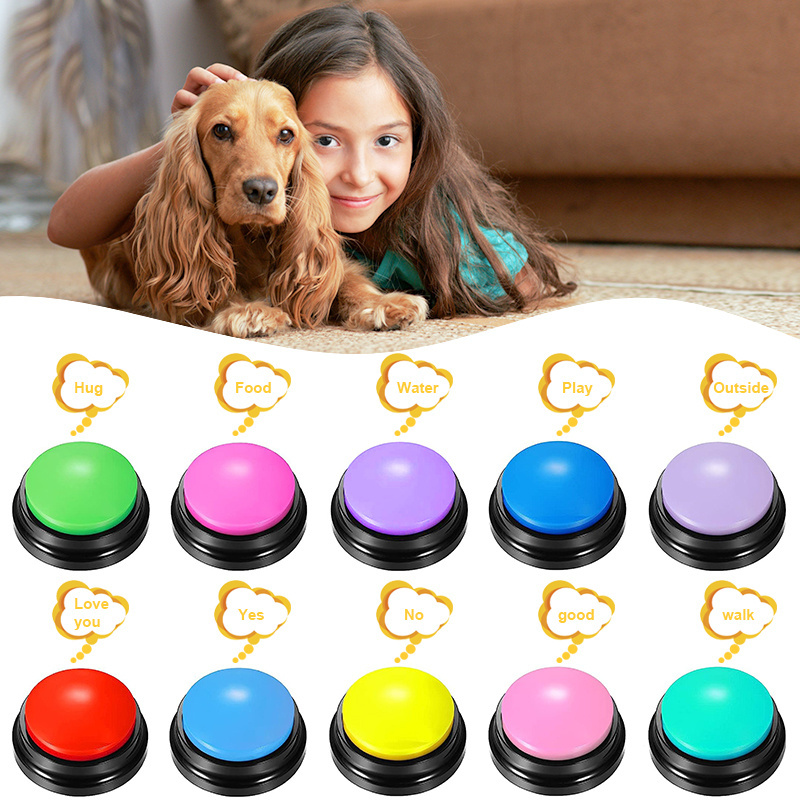 Funny Pet Dog Communication Talking for Dog Cat Speaking Sound Training Toys Speech Button Dog Recording Button