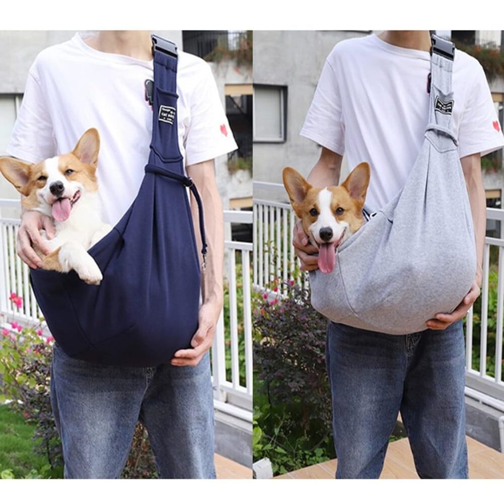 Crossbody pet shoulder bag Updated durable custom printing logo traveling walking portable dog pet carry bag with buckle