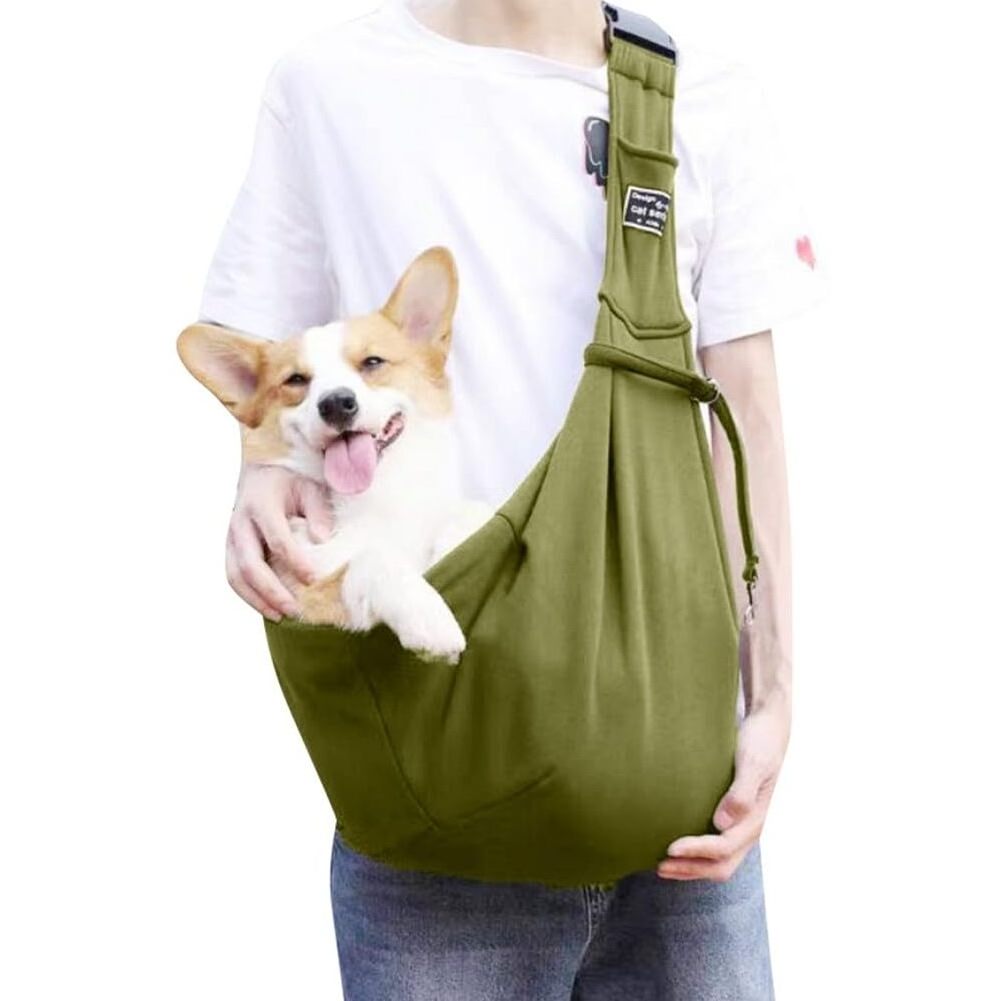 Crossbody pet shoulder bag Updated durable custom printing logo traveling walking portable dog pet carry bag with buckle