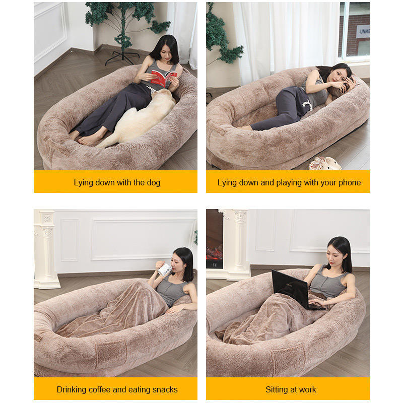 luxury xl xxl big memory foam orthopedic Wholesale heavy duty extra large human sized pet dog bed for people adults