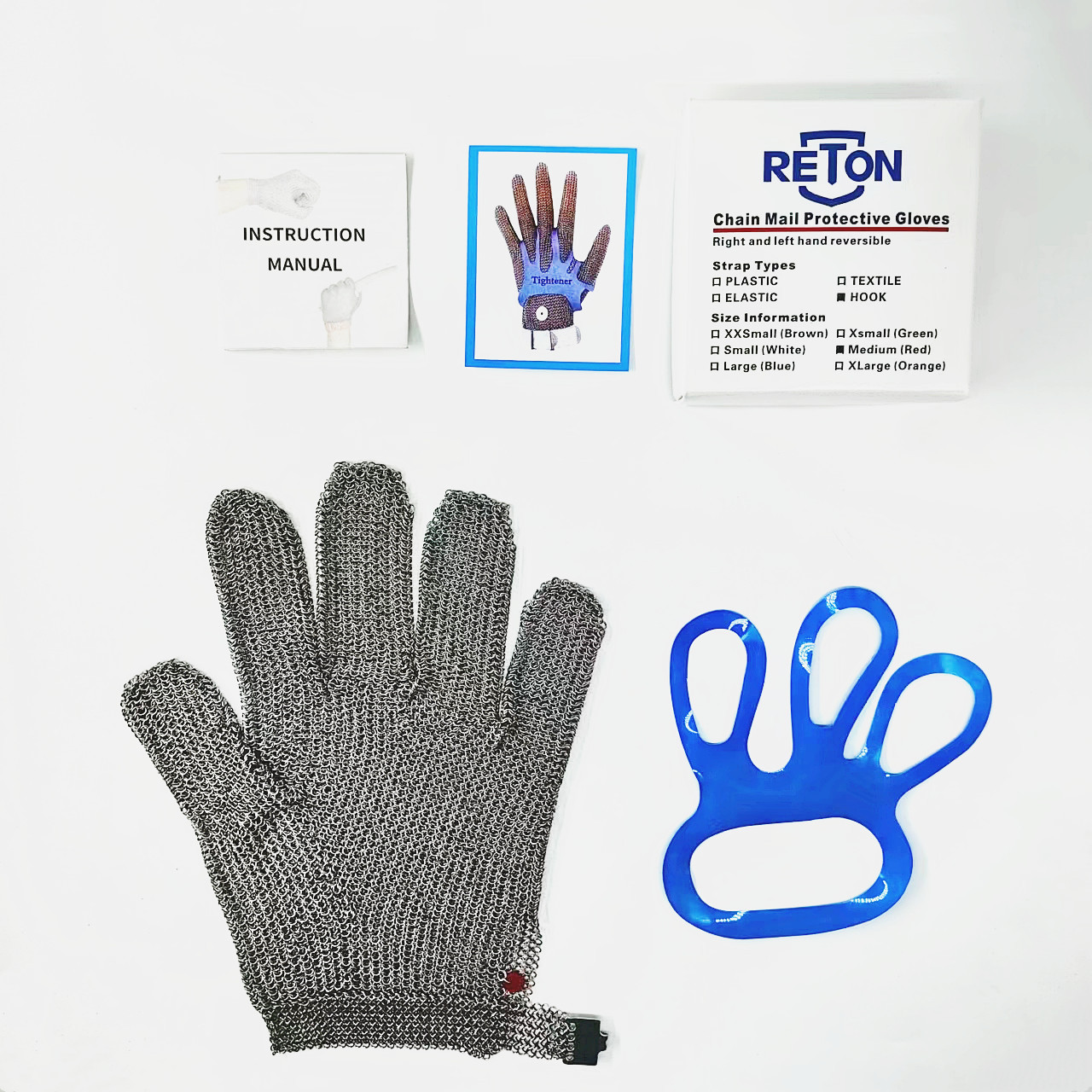 Cut Resistant Steel Gloves A9 Food Grade Meat Cutting Stainless Metal Mesh Ring Chainmail Butcher Glove