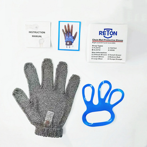 Factory Selling Butcher 316L Stainless Steel Five Fingers Metal Mesh Glove Stainless Steel Mesh Safety Gloves