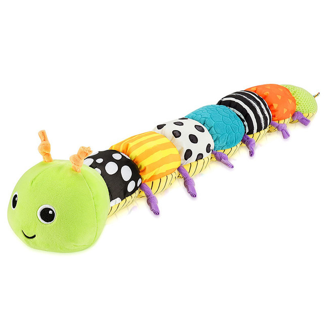 Baby Plush Stuffed Animal Toy Toddler Music Caterpillar Crinkle Rattle Soft Plush Stuffed Animal Toys for Kid