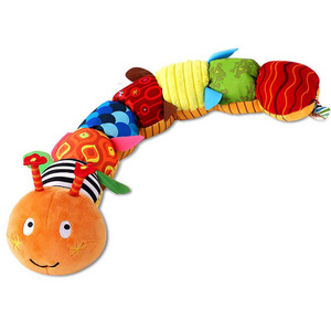 Baby Plush Stuffed Animal Toy Toddler Music Caterpillar Crinkle Rattle Soft Plush Stuffed Animal Toys for Kid