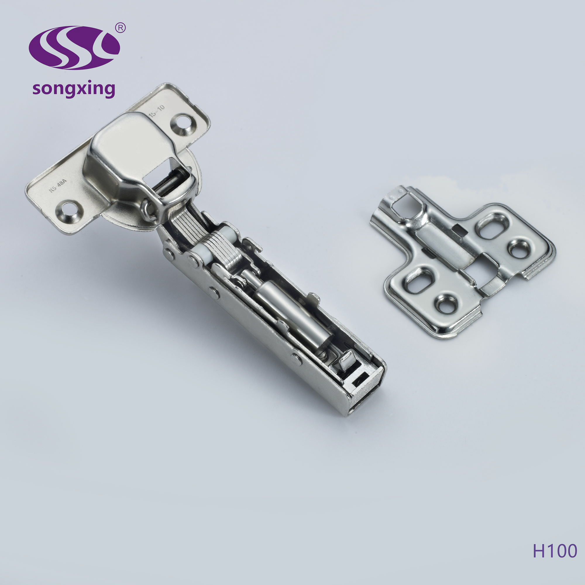 100g 3-7mm Dimension of Door Self Closing MS Hydraulic Cabinet 35mm Cup Hinge