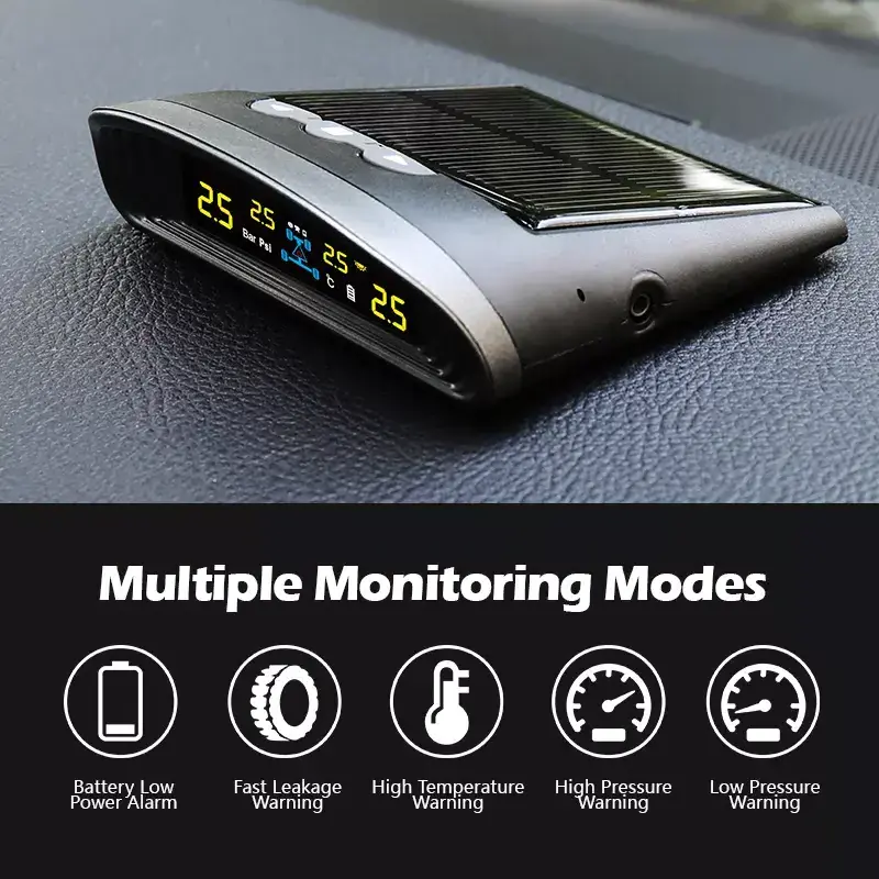 Tire Pressure Monitoring Alarms Air Gauge For Car Tires Car Hud Tpms Display