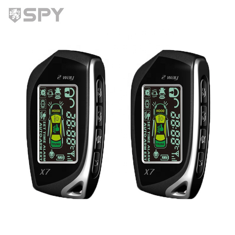 Spy  remote control engine start stop system two way lcd car alarm