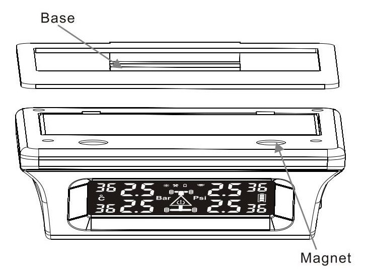 tire gauges SPY X3 solar power TMPS tire pressure monitoring system with internal sensor