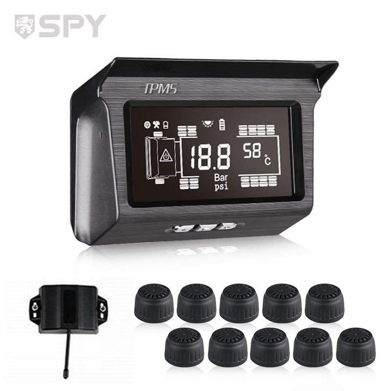 Universal wireless diy 6-8-12-16-20-22-26 external sensors 188-200 Psi Truck car TPMS Real-time Tire Pressure Monitoring System