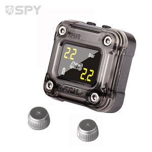 SPY LCD External Sensor Motorcycle Tpms Wireless Tire Pressure Monitoring System for Motorcycle