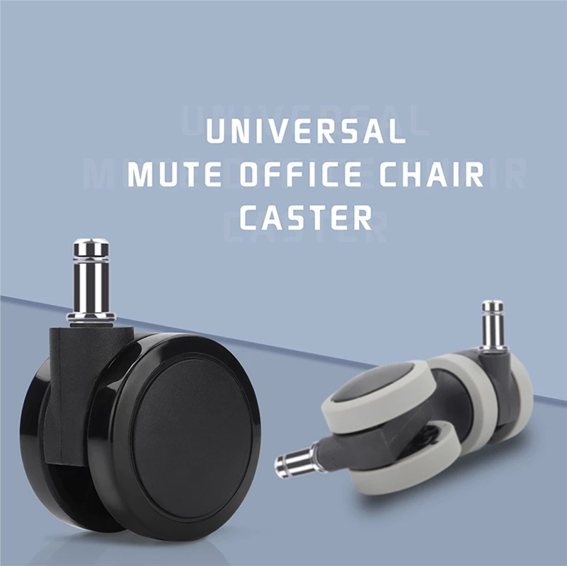 M11 50/60mm replaceable Rubber Swivel Caster Smooth Rotate Mute Rollers office Chair Caster Wheels