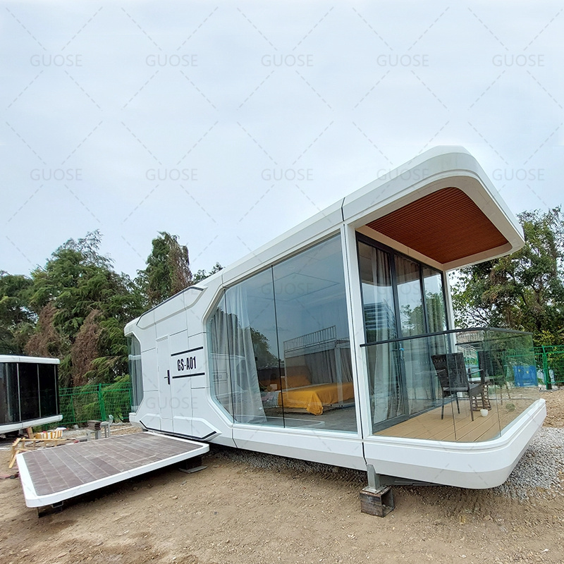 Luxury Modern Outdoor Portable Mobile Glamping Resort Hotel Tiny House Space Capsule