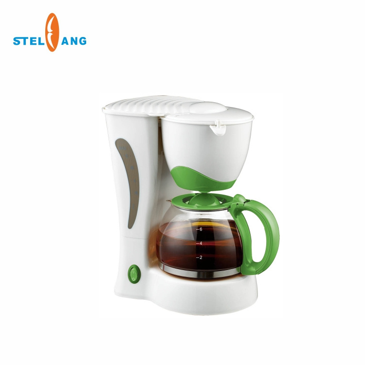 Hotel room mini automatic 6 cup drip coffee maker with removable filter basket