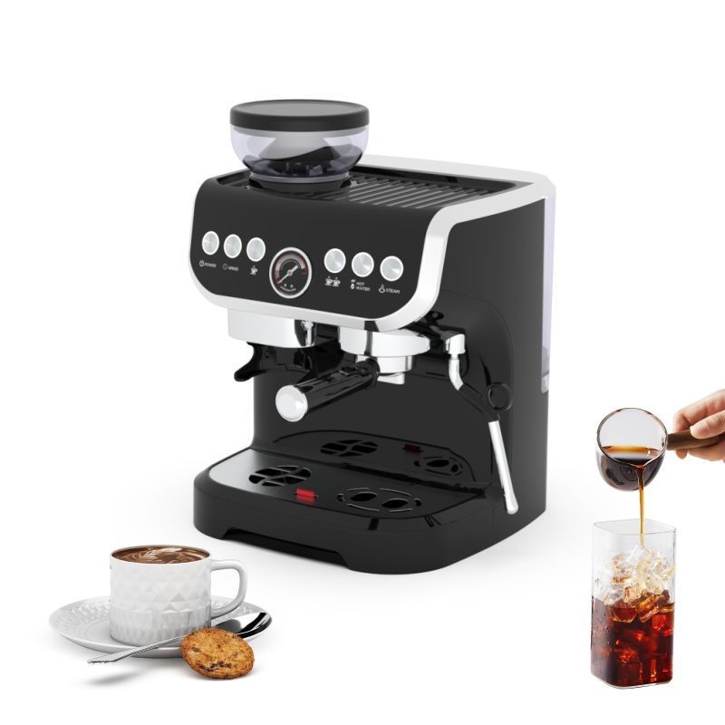 Household Espresso Coffee Maker Italian Automatic Grinding Espresso Pod Coffee Machine