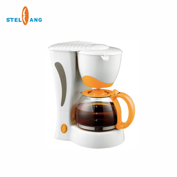 Hotel room mini automatic 6 cup drip coffee maker with removable filter basket