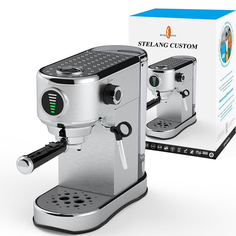 Wholesale 3 in 1 tea coffee brewer maker machine with steam machine and pressure meter coffee maker