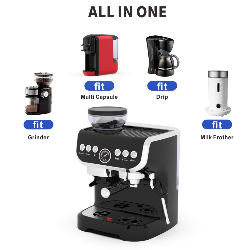 Italian Automatic Coffee Grinding Expresso Machine 15 Bar Cappuccino Espresso Coffee Maker cafetiere expresso