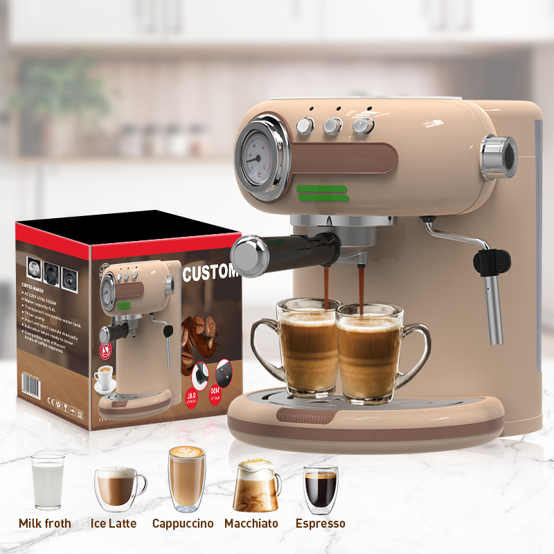 Home Appliances Automatic Coffee Espresso Machine 15 Bar Pump Pressure Cappuccino Maker