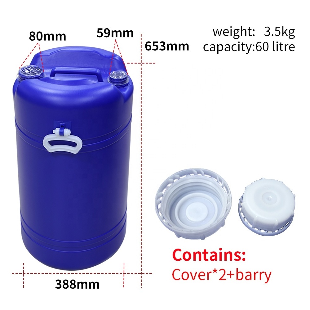 Promotional products 60L plastic bucket with handle and lid  plastic barrel food grade