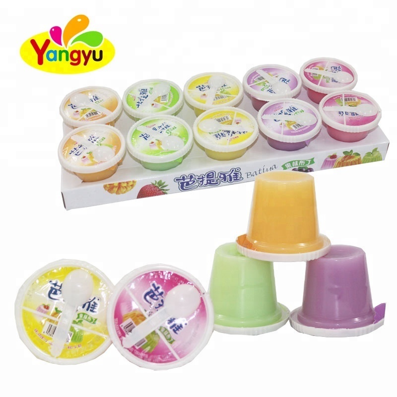 Halal cheap Fruit Coconut Gummy Candy Yogurt Pudding Cup Sealer Mini Jelly