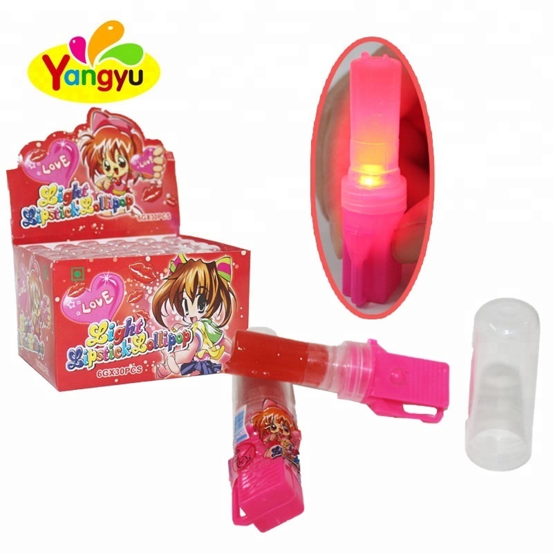 Beautiful Light Up Candy Lipstick Lollipop Candy Hard Candy Lollipop