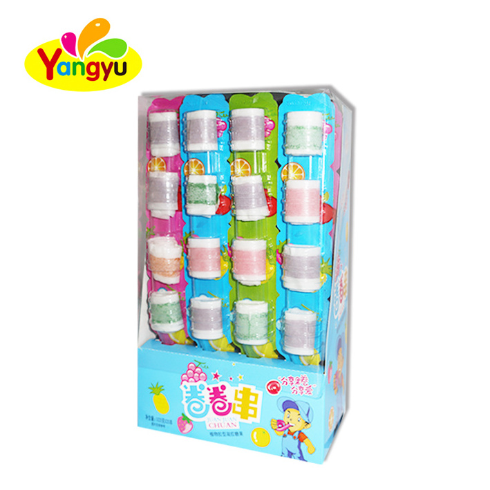 Assort Gummy Roll Candy With Fruit Juice Jelly Roll Soft Candy