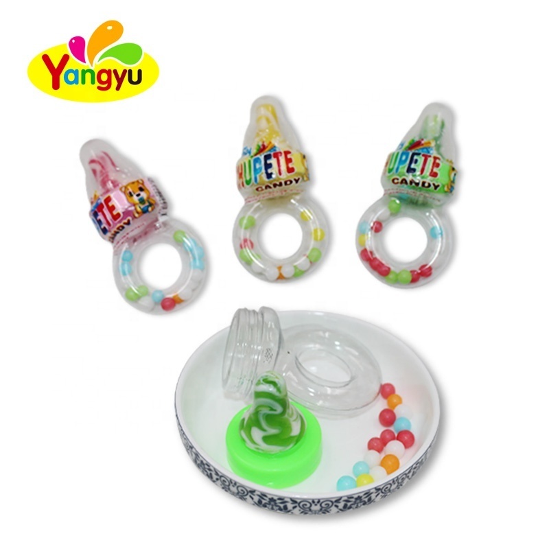 Halal  2 in 1 Nipple hard candy baby cartoon pacifier candy packing in bottle