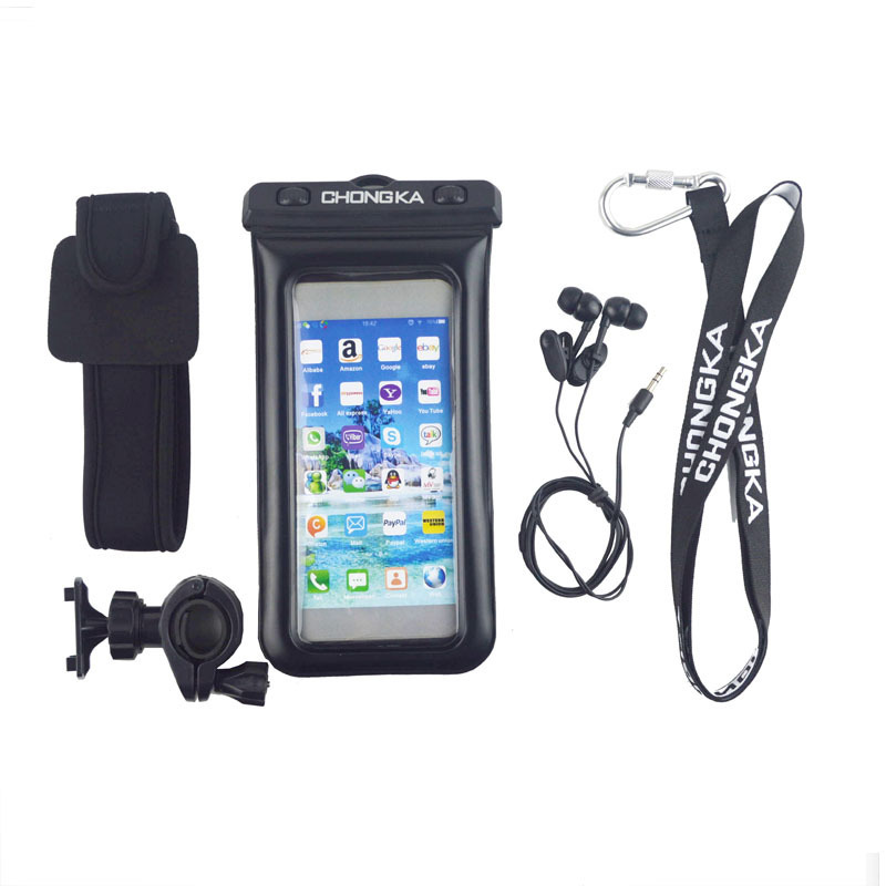 Best selling top waterproof cell phone pouch with earphone for iphone 13 pro max 7'' smartphone waterproof case