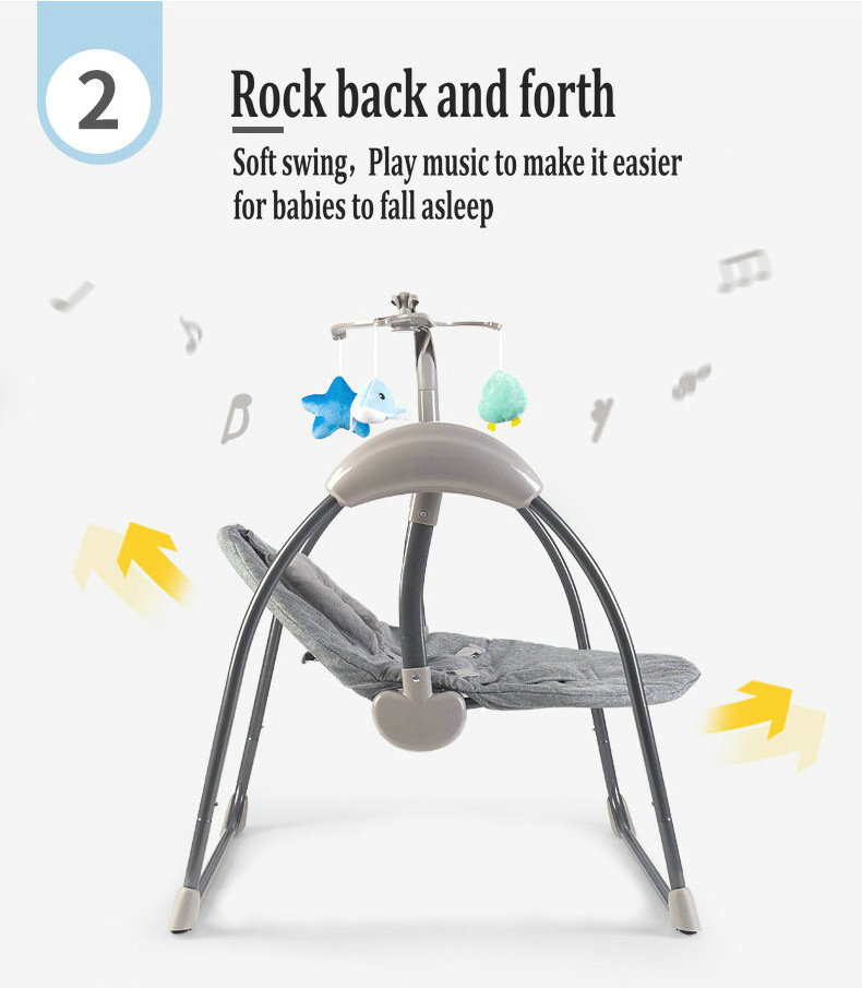 Baby Electric Swing Cradle Children's Smart Toy Bed Baby Swing Sleep Assistant Rocking Bassinet Multi-Functional Crib Infant Bed