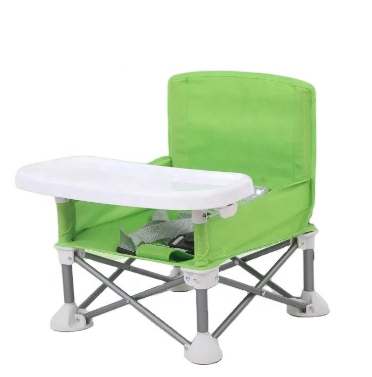 Portable Outdoor Kids Camping Folding Baby Safety Dining Feeding Chair Baby Booster Seat With Tray