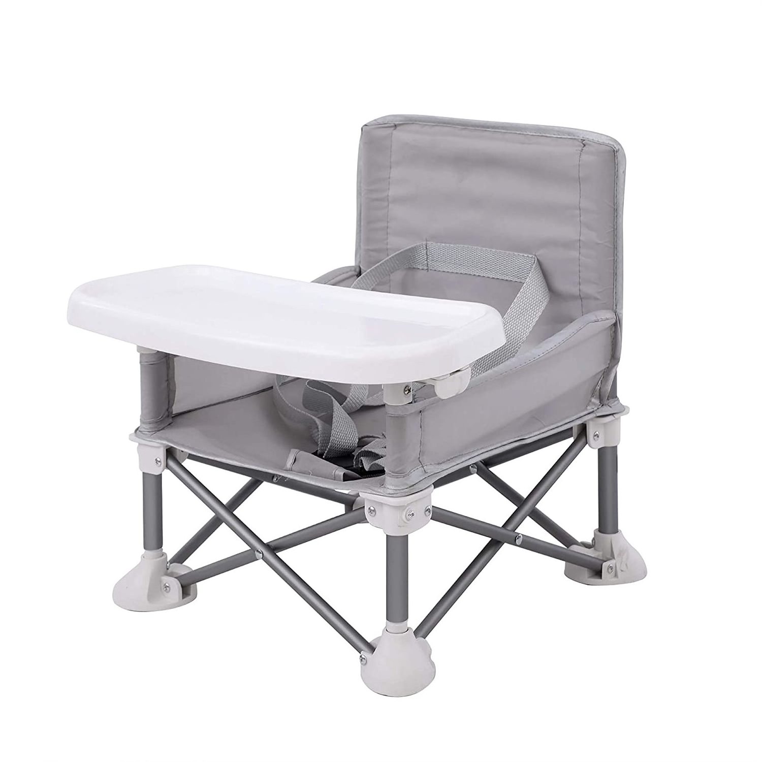 Portable Outdoor Kids Camping Folding Baby Safety Dining Feeding Chair Baby Booster Seat With Tray