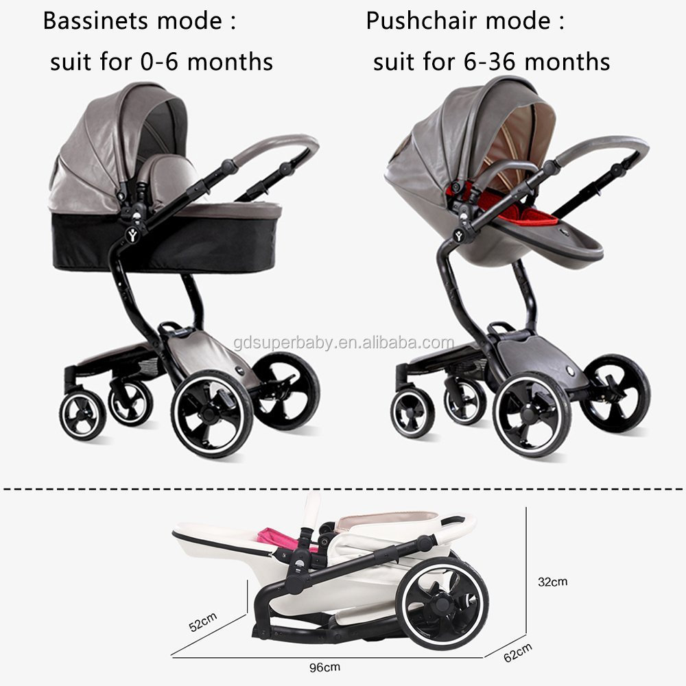 Luxury Strollers Infant Pram Baby Throne Baby Stroller Folding Multifunction High View prams