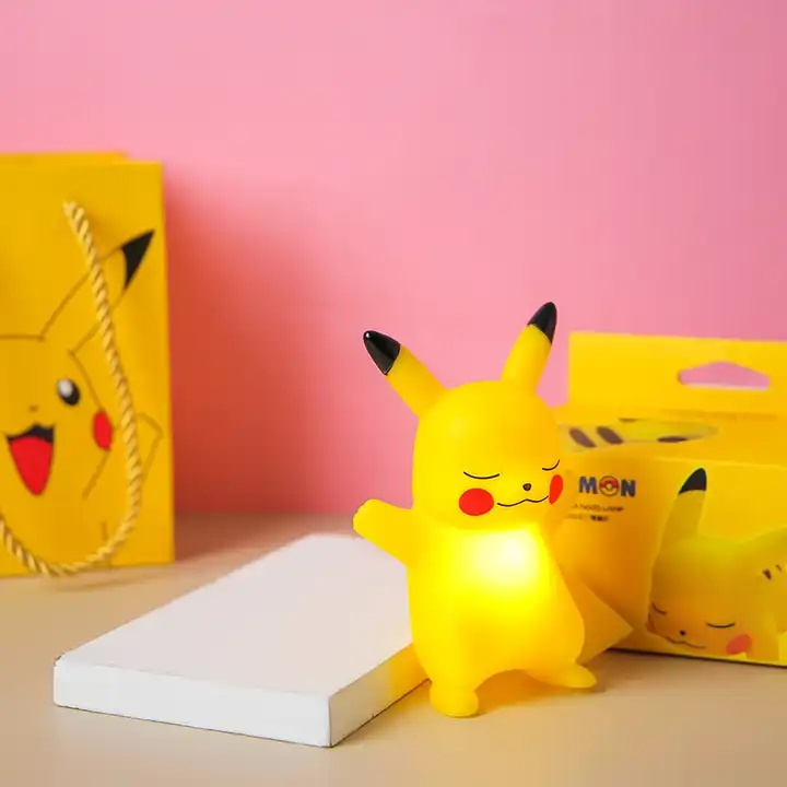 Hot Sale Touch Switch Control Cartoon Bedside Lamp Sleeping Pikachu Night Light For Home Decoration