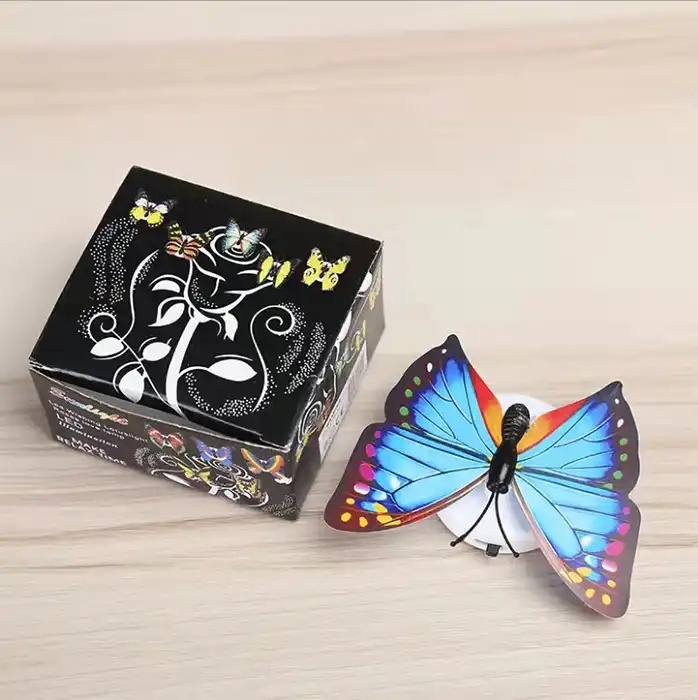 Christmas Decoration Light Up Butterfly Cheap Pretty 3d Led Butterfly Night Light Ceiling For Bedroom Living Room