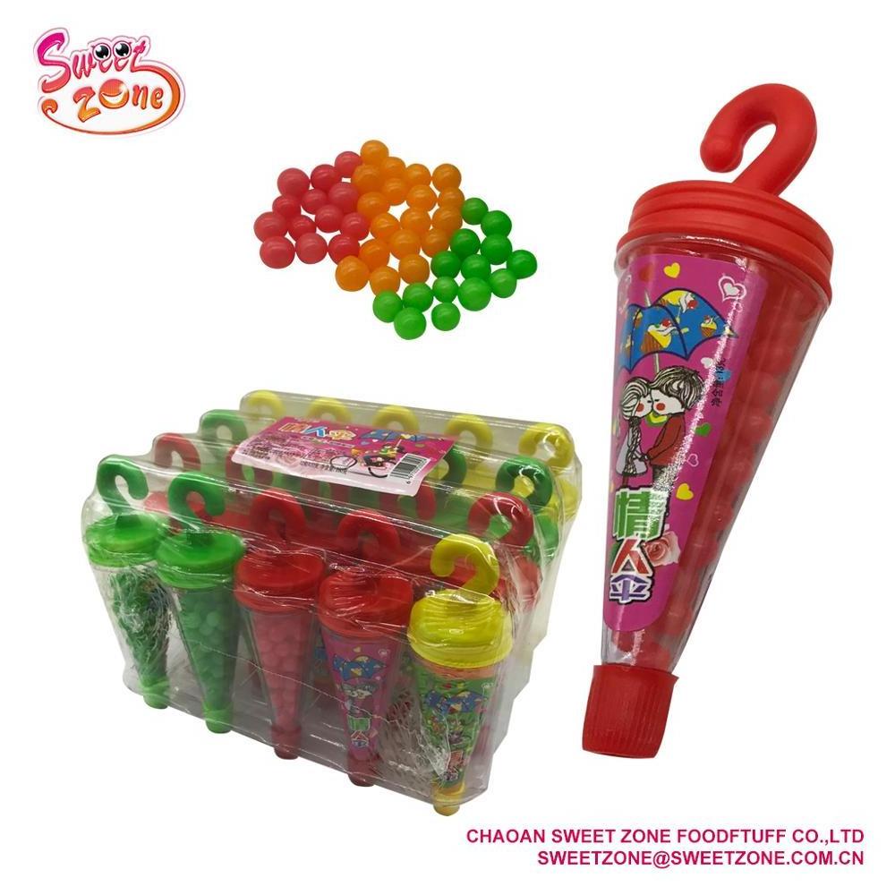 Umbrella Shape Toy Filling Colorful Pearls Candy