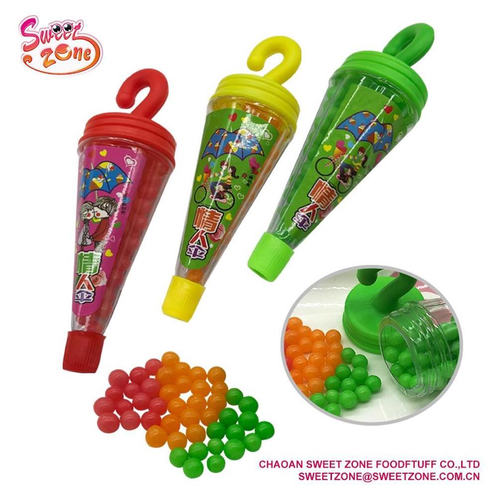 Umbrella Shape Toy Filling Colorful Pearls Candy