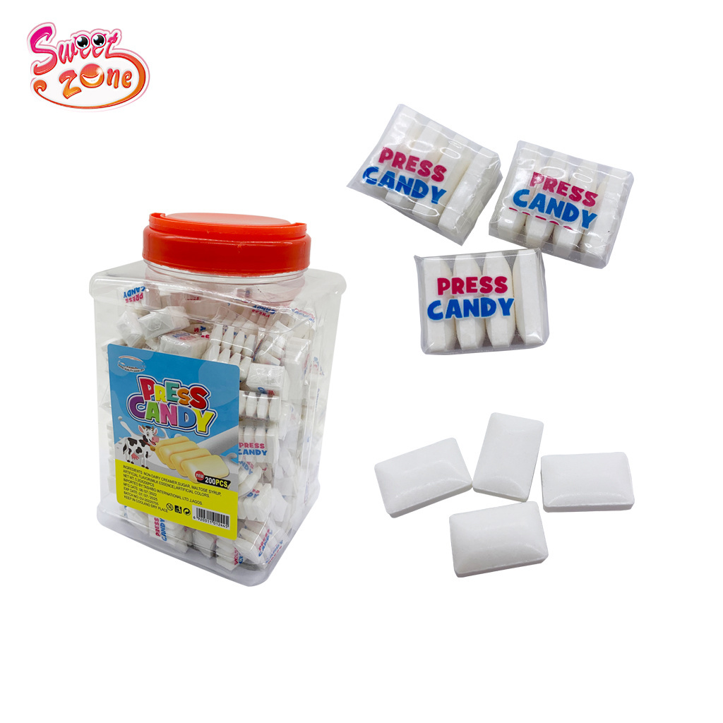 OEM halal Delicious Milk Flavor 4pcs Tablet Candy Compressed Candy