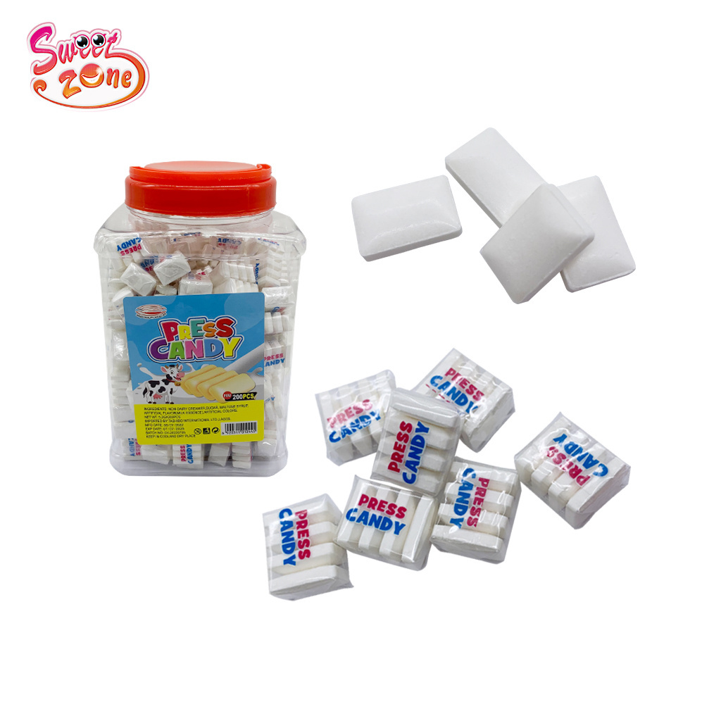 OEM halal Delicious Milk Flavor 4pcs Tablet Candy Compressed Candy