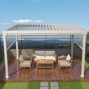 Outdoor Electric Roof Patio Pergola Aluminium Garden Gazebo Water Proof Louver Aluminium Pergola