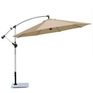 Waterproof Double Canopy Outdoor Umbrella 11ft Beach Aluminum Cantilever Garden Parasols Patio Umbrella