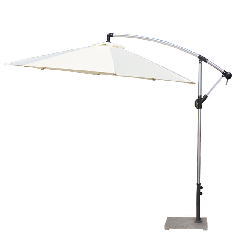 Waterproof Double Canopy Outdoor Umbrella 11ft Beach Aluminum Cantilever Garden Parasols Patio Umbrella