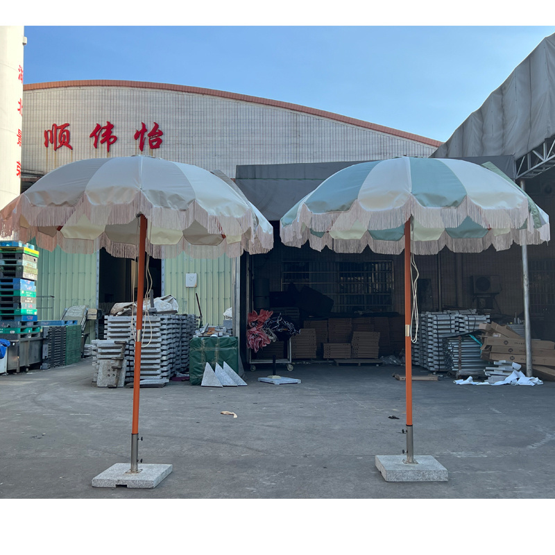 High Quality 8 Ribs  Aluminum Center Pole Umbrella Parasol Garden Market Beer Beach Sun Umbrella