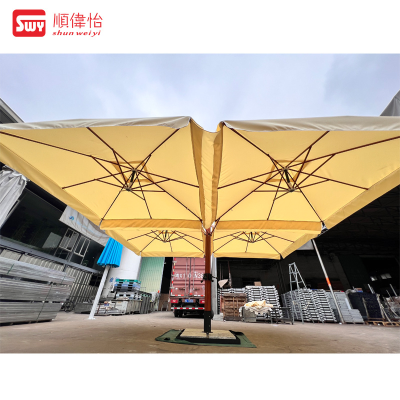 4 arms Cantilever Outdoor Umbrella in big size umbrella giant parasol