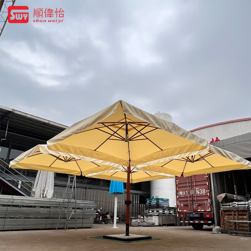 4 arms Cantilever Outdoor Umbrella in big size umbrella giant parasol