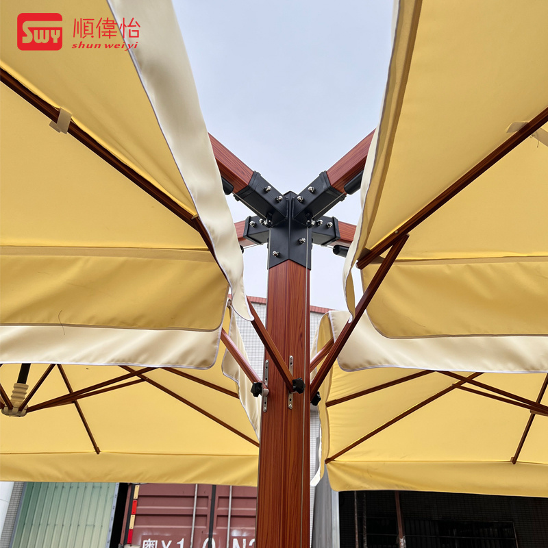 4 arms Cantilever Outdoor Umbrella in big size umbrella giant parasol