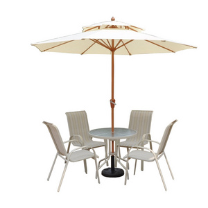 Aluminum Luxury Outdoor Garden Patio Parasol Villas Umbrella Table Umbrella Outdoor